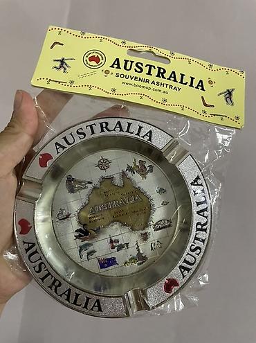 souvenir: Сувенирная пепельница Australia - Круглая металлическая пепельница с — 2