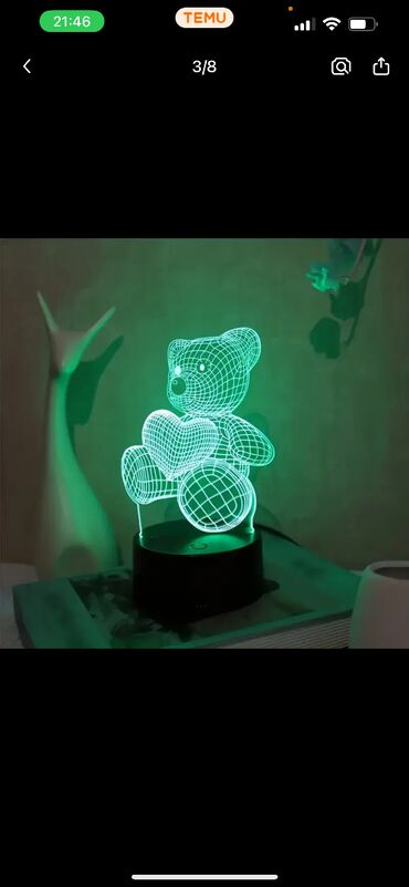 led tripod: Sevimli Ayı Teddy LED Yatak Odası Lambası, Sıcak Işık, Yılbaşı