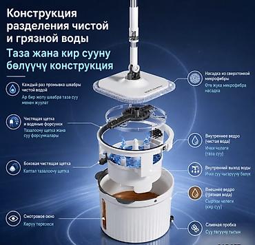 панды: Швабра с отжимом и ведром Homettler Coolmop Panda Швабра с отжимом и — 6