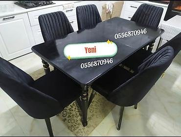divan temizlenmesi: Qonaq otağı üçün, Yeni, Açılmayan, Dördbucaq masa, 6 stul — 2