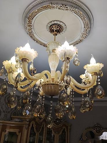 sud sagan pompa: Çılçıraq, 8 lampa, Keramika — 2
