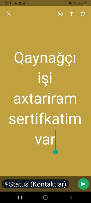 svarsik axtariram: Qaynaqçı. 6 ildən artıq təcrübə