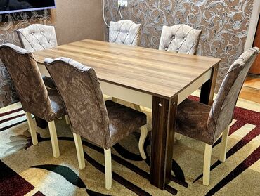 мебель для кухни бу: Masa +6 oturacaq cox yaxsi veziyetde 6 ed doșeyce hediyye 
unv gunewli