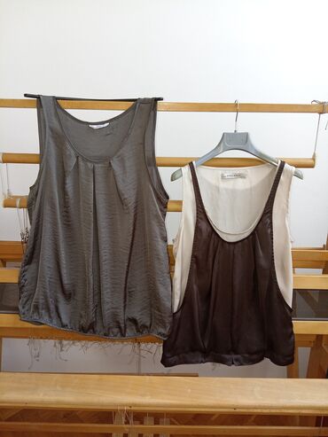 ljubicaste majice: Zara, S (EU 36), M (EU 38), XL (EU 42), Viscose, Single-colored, color - Brown