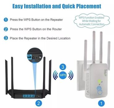 Modemlər və şəbəkə avadanlıqları: 1200 Mbps sürəti dəstəkləyən, 2.4G və 5G dual band WiFi dəstəkli WiFi — 7