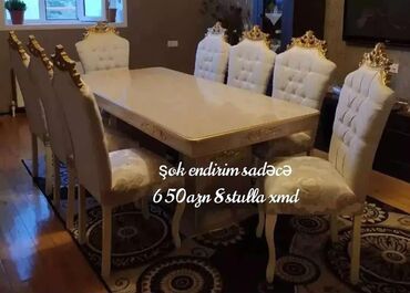 Masalar: Qonaq otağı üçün, Yeni, 6 stul