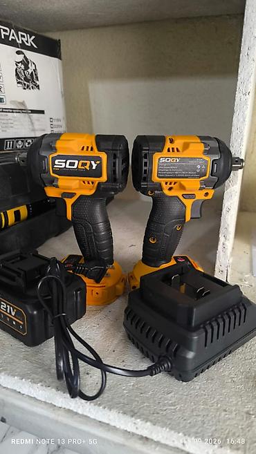 электро гайковерт: Аккумуляторные ударные гайковёрты SOQY 21V - Компактные бесщёточные — 1