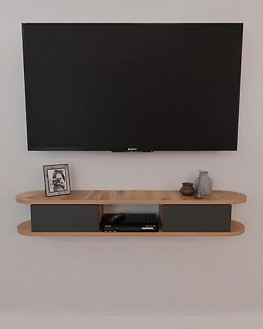 Ostali nameštaj: Zidna TV polica – moderni viseći konzolni element Zidna polica Verona — 5