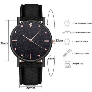кожаные ремешки для часов: Кварцевые часы со звездным небом, модные роскошные с кожаным