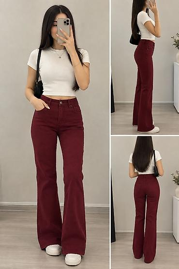 streç: Bordo rəng trapes cins strecdir 2 dəfə geyinilib xs s razmer — 1