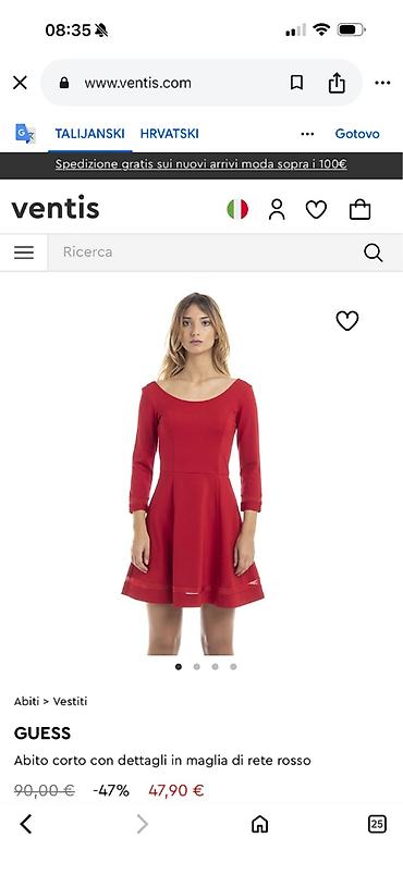 Haljine: GUESS crvena haljina, M veličine na lalafo.rs — 1 Haljine: GUESS crvena haljina, M veličine — 1