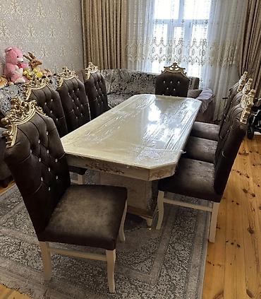 Masa və oturacaq dəstləri: Açılmayan, Dördbucaq masa, 6 stul — 7