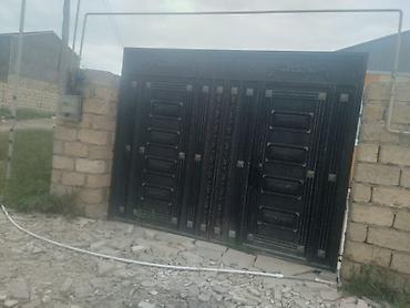 Həyət darvazaları: Metall darvaza – dəmir konstruksiya, ikitərəfli açılan - Material — 1