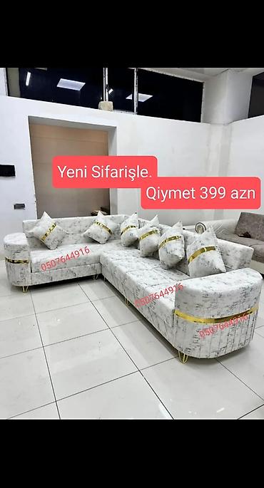 tek divan modelleri: Künc divan, Qonaq otağı üçün, Parça, Bazasız, Açılan — 1