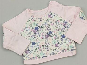 różowa bluzka z cekinami: Bluzka, 6-9 m, stan - Dobry