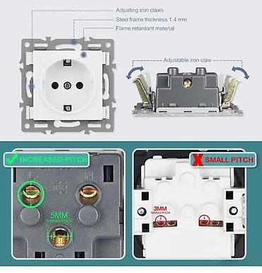 Utičnice: UTIČNICA SA STAKLENIM PANELOM STAKLENA UTIČNICA SA STEGAČIMA | *U — 5