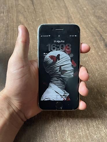 təcili iphone: IPhone SE 2020, 64 GB, Ağ, Barmaq izi, Simsiz şarj, Face ID — 8
