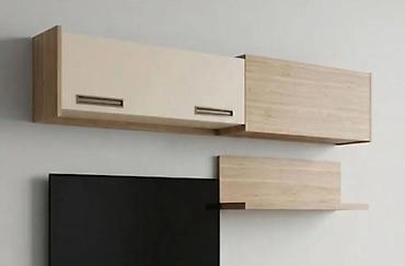 qorka sumqayıt: Divar üçün modul asma dolab və rəf dəsti - Minimalist dizayn: açıq ağ — 1
