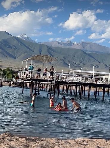 Иссык-Куль 2026: Коттедж, ЦО «Париж» ЦО Париж, Чок-Тал, Детская площадка, Парковка, стоянка, Охраняемая территория — 7