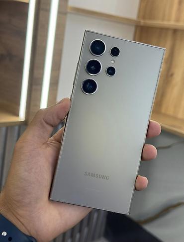Уюлдук телефондор жана аксессуарлар: Samsung Galaxy S24 Ultra, Колдонулган, 256 ГБ, түсү - Боз, 1 SIM — 1