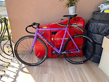 Чемоданы: Жёсткий чехол для перевозки велосипеда BikeBox Alan (красный) - — 5