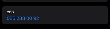 telefon nömrə: Nömrə: ( 055 ) ( 2880092 ), İşlənmiş
