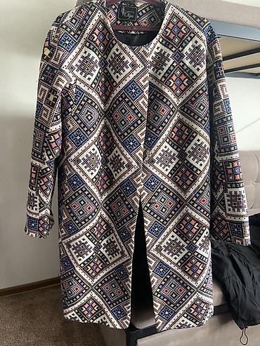 zara 38: Пальто, Кокон, Осень-весна, По колено, 2XL — 1