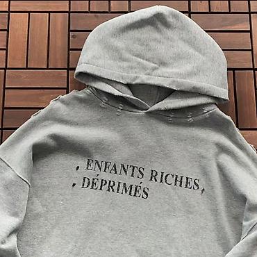 oversize: Məhsul: Boz rəngli kapüşonlu svitşot - Üz hissədə qara rəngli — 1