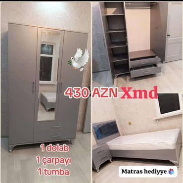tek şifaner: Yeni, Düz dolab, Qarderob, paltar dolabı