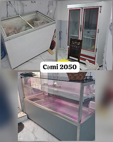 Холодильное оборудование: 2050₼ ət uçun vitrin soyuducular+ dondurucu cəmi bu qiymətə satılır — 1