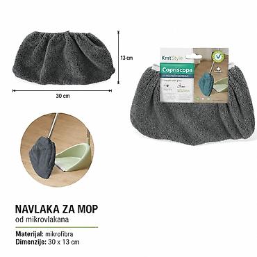 KMT Poklopac metle siv 3280224 Praktična navlaka/poklopac za metlu od