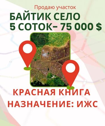 Продажа участков: 5 соток, Для строительства, Красная книга
