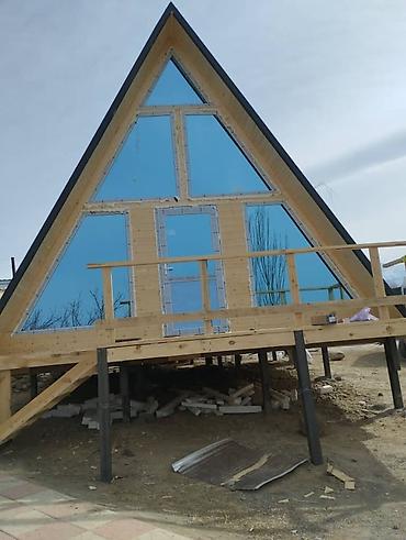 Продажа дач: A‑frame домик (треугольный “А‑образный” каркас) с панорамным — 12