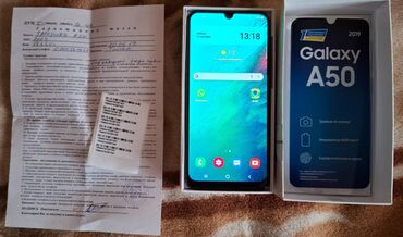 самсунк s6: Samsung Galaxy A50, Колдонулган, 64 ГБ, түсү - Көк, 2 SIM