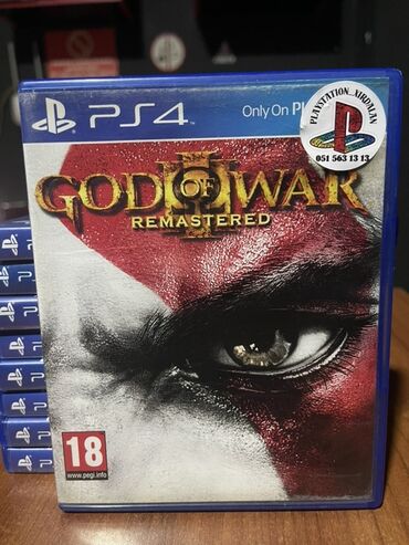 PS4 (Sony Playstation 4): PlayStation 4 üçün God of War Remastered oyunu. Bu, məşhur God of War