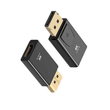 dp кабель купить: Переходник адаптер DP дисплей порт (male) - HDMI (female) Black — 2