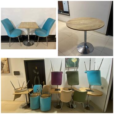 аренда столов и стульев бишкек: Restoran kafe uçun masa və oturacaq desti cəmi 500₼ satılır 7masa