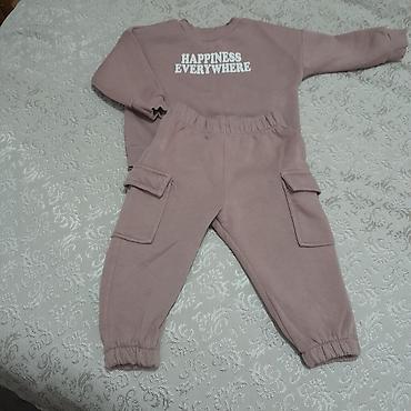Uşaq iki hissəli dəst – sweatshirt və şalvar.Ici qalindi olcusu 12-18