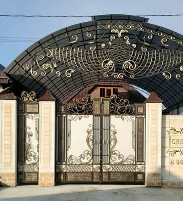 Həyət darvazaları: Metal EN MMC olaraq istədiyiniz forma və ölçüde demir işlerinin — 15