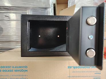 Pul yeşiyi, kassa altları: Elektron şifrəli mini seyf - Material: qalın metal korpus, mat qara — 2