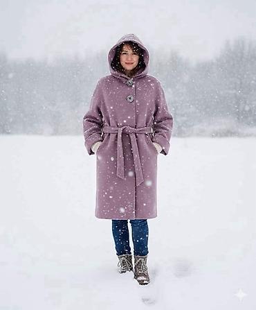 asbaz geyimi: Palto, XL, 2XL, 3XL, rəng - Bənövşəyi — 6