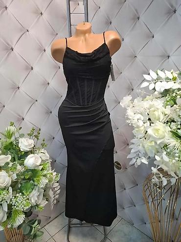 deichmann: Elegantna duga haljina sa korset-topom i tankim bretelicama - — 3