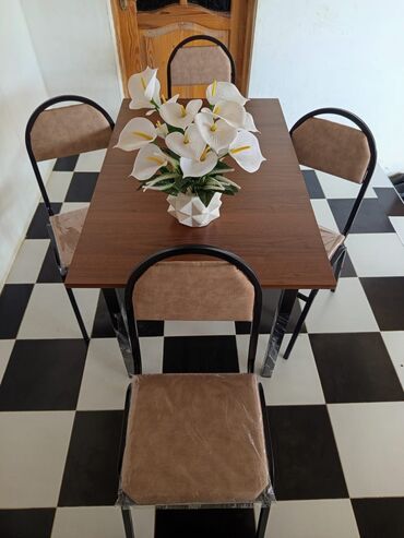 Stullar: Mətbəx üçün, Yeni, Qatlanmayan, rəng - Bordo Stul — 10