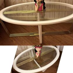 Stullar: Jurnal masası, İşlənmiş, Oval masa