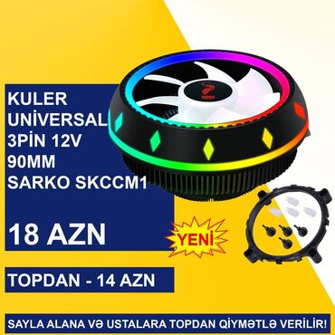 Mətbəx texnikası: Kuler “Universal socket Sarko SKCCM1 RGB 12v 3pin” SAYLA ALANA VƏ