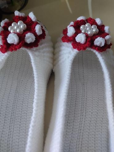 Домашние тапочки: Домашние тапочки, 38.5, Новый, цвет - Белый, Самовывоз — 8