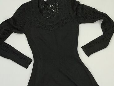czarna sukienki długi rękaw: Sukienka, S, stan - Bardzo dobry