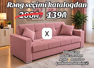 - Yumşaq divan, kataloqdan rəng seçimi - Ölçülər: ümumi 2 m, daxili 1 lalafo.az -da - Yumşaq divan, kataloqdan rəng seçimi - Ölçülər: ümumi 2 m, daxili 1