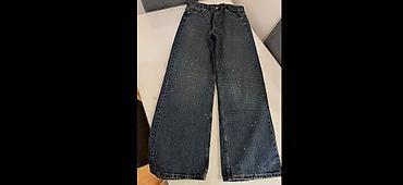 stradivarius rokovnik: Zara RELAXED MID-WAIST RHINESTONE JEANS 38 velicina - Model: ženske — 2