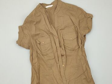 brązowa bluzki z krótkim rękawem: Shirt, S (EU 36), condition - Very good